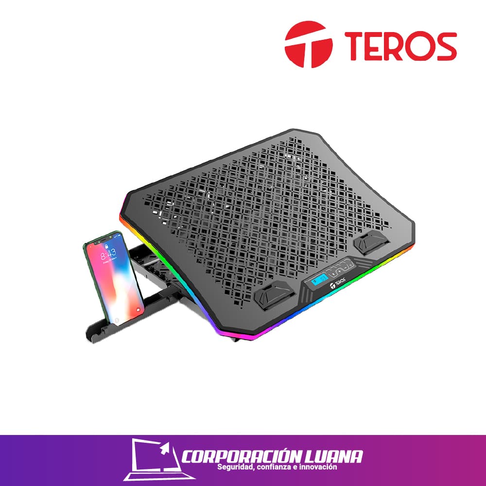 COOLER PARA LAPTOP TEROS ( TE-7130N ) X3 FANES | LED RGB