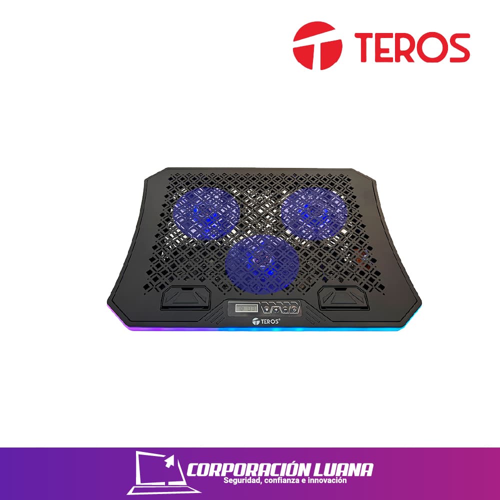 COOLER PARA LAPTOP TEROS ( TE-7130N ) X3 FANES | LED RGB