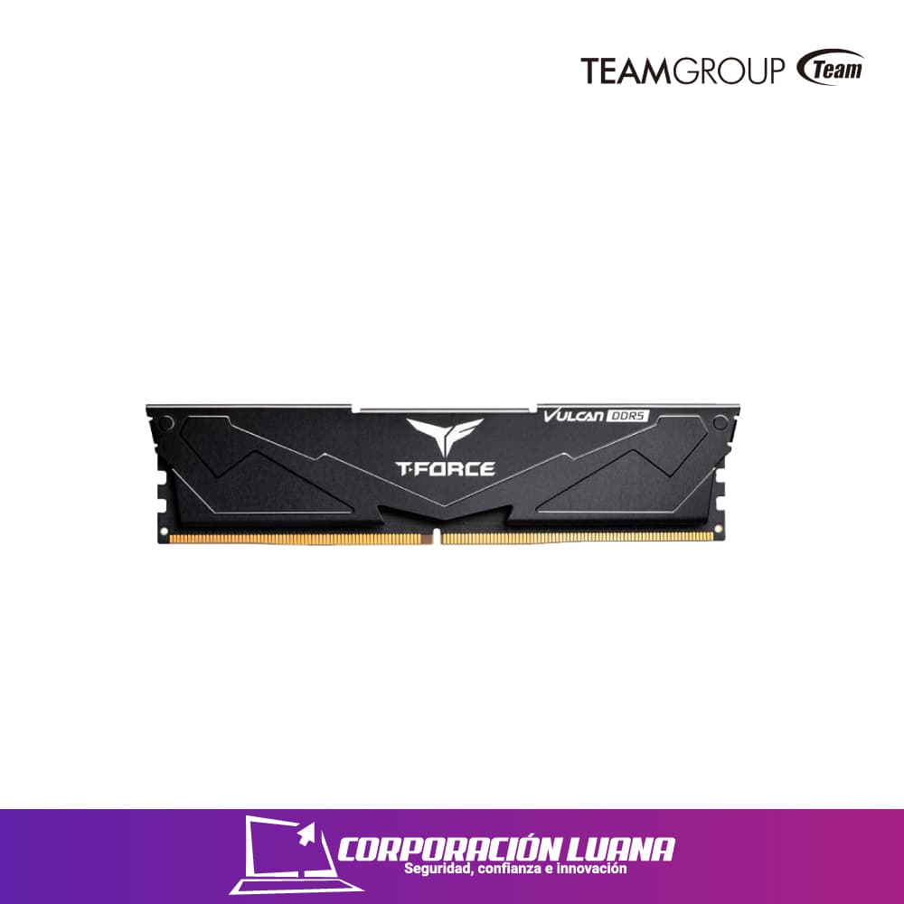 MEMORIA RAM TEAMGROUP T-FORCE VULCAN 16GB 5600 MHZ ( FLBD516G5600HC36B01 ) DDR5 | NEGRO