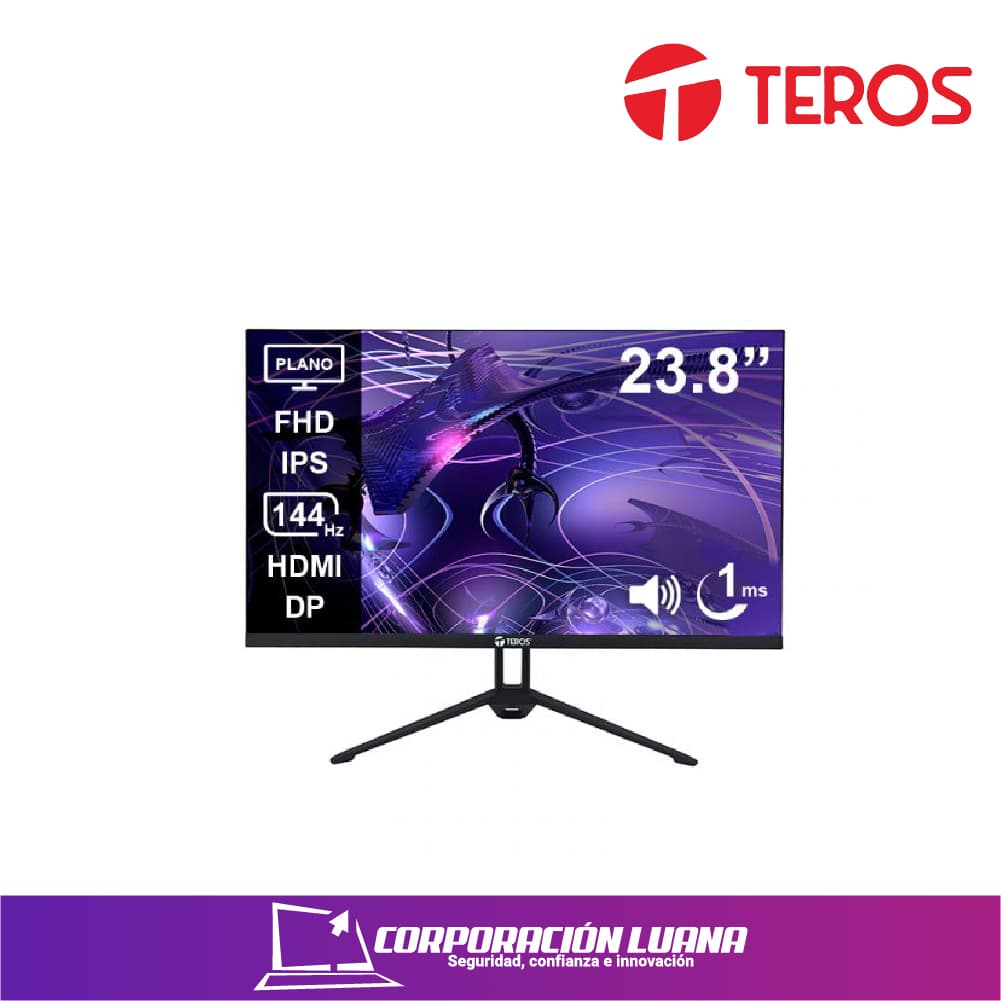 MONITOR TEROS 23.8" ( TE-2417S ) IPS | FHD - 144HZ - 1MS | PARLANTES | HDMI - DP