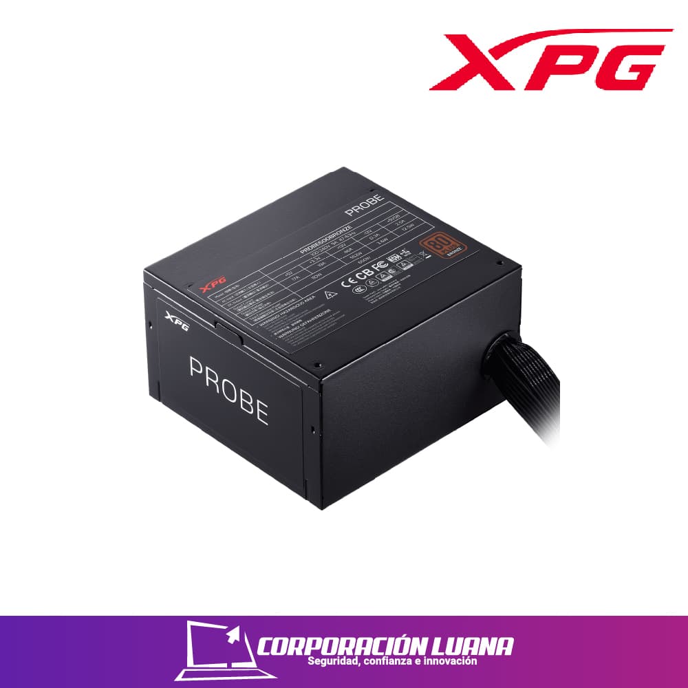 FUENTE DE PODER XPG PROBE ( PROBE600B-BKCUS ) 600W | 80 PLUS BRONZE