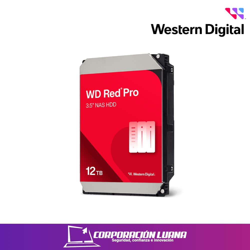 DISCO DURO WESTERN DIGITAL RED PRO NAS 12TB (WD122KFBX) SATA 6GB/S 7200RPM 3.5" 512MB CACHE