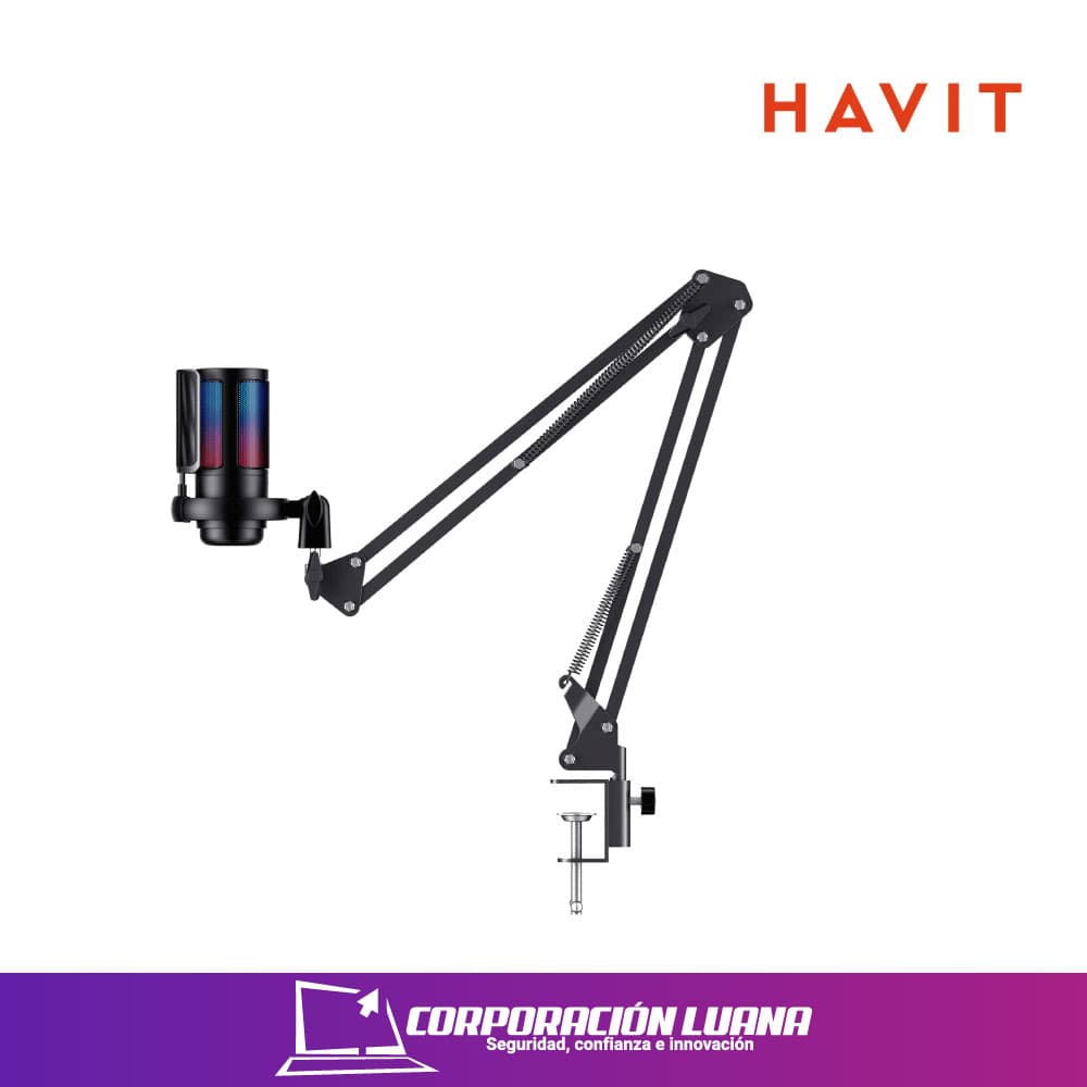 MICROFONO HAVIT GAMENOTE ( GK50 PRO ) C/BRAZO | RGB