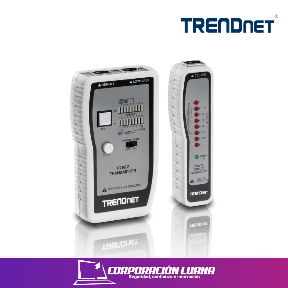 PROBADOR DE CABLE TRENDNET ( TC-NT2 ) CABLE DE RED