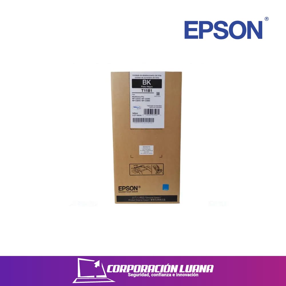 BOLSA DE TINTA EPSON ( T11B120-AL ) NEGRO | PARA WORKFORCE C5810