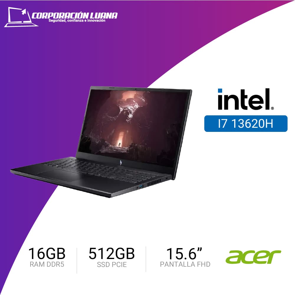 LAPTOP ACER ASPIRE LITE 15 INTEL CORE I7 13620H ( AL15-72P-7055 ) RAM 16GB DDR5 | SSD 512GB | 15.6" FHD | WINDOWS 11 HOME