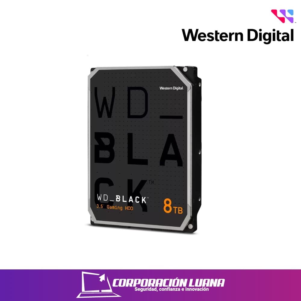 DISCO DURO WESTERN DIGITAL BLACK 8TB ( WD8002FZBX ) 256MB CACHE | 3.5" | 7200 RPM | CMR - SATA