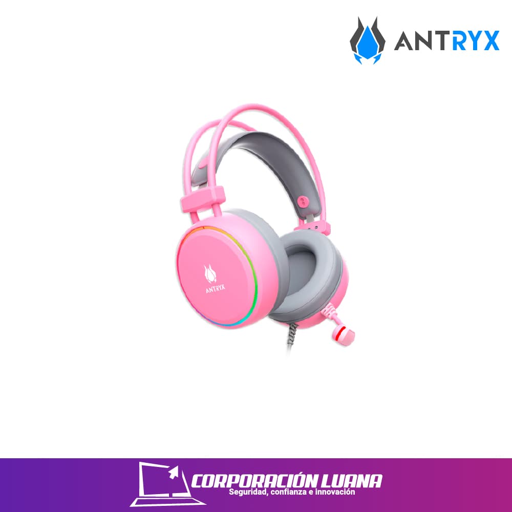 AUDIFONOS C/MICROFONO ANTRYX ( AGH-750PK ) ROSA | 7.1 | USB