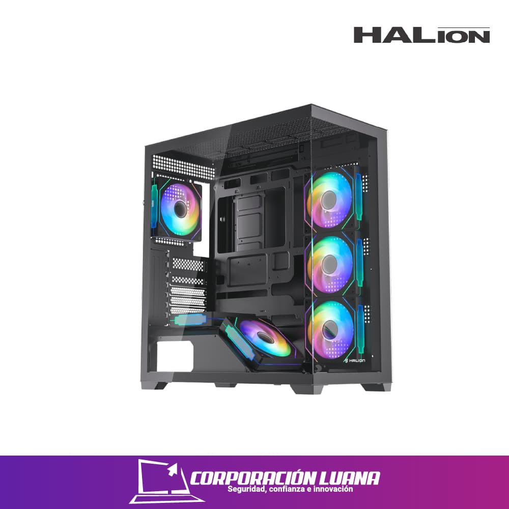 CASE GAMER HALION FISH TANK SATURNO ( M05 6XARGB ) S/FUENTE | X6 FANES ARGB