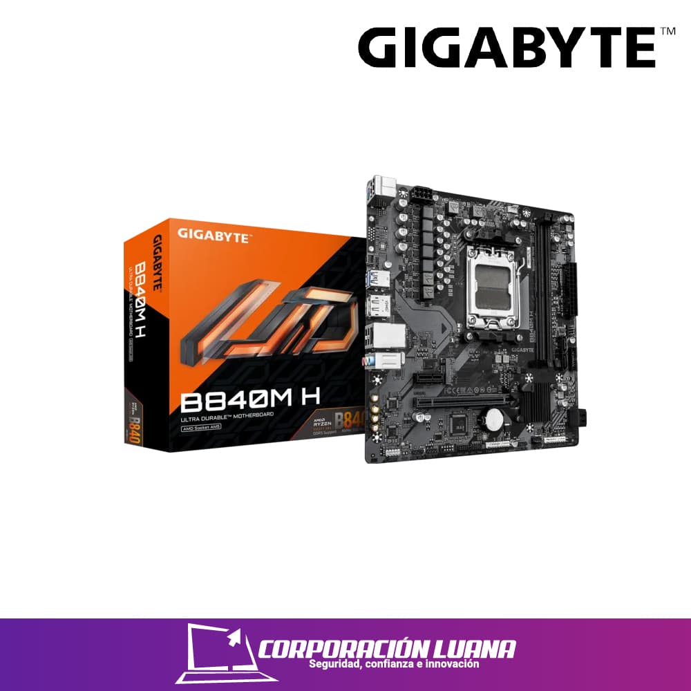 MOTHERBOARD GIGABYTE B840M H ( 9MB840MH-00-G10 ) DDR5 | AM5