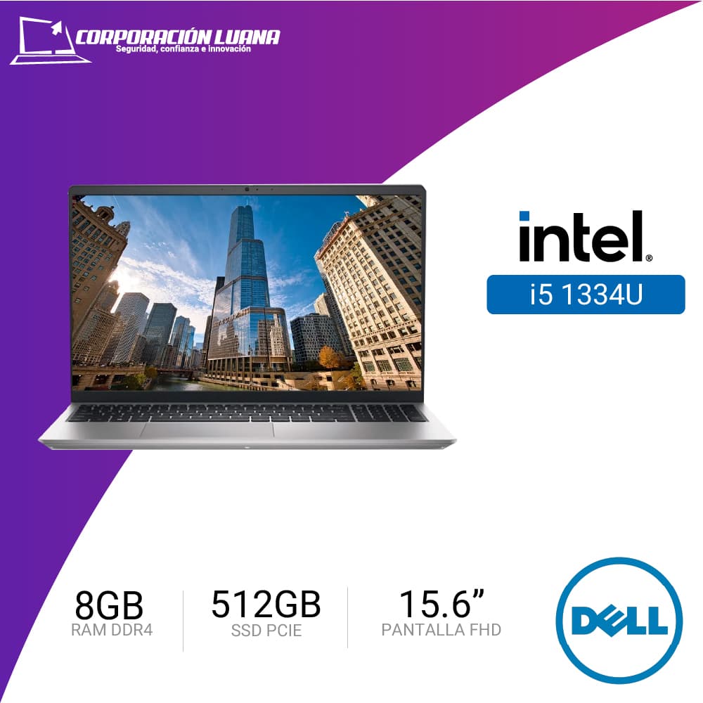 LAPTOP DELL INTEL CORE I5 1334U ( DC15250 ) RAM 8GB DDR4 | SSD 512GB | 15.6 FHD | INTEGRADA | FREE OS
