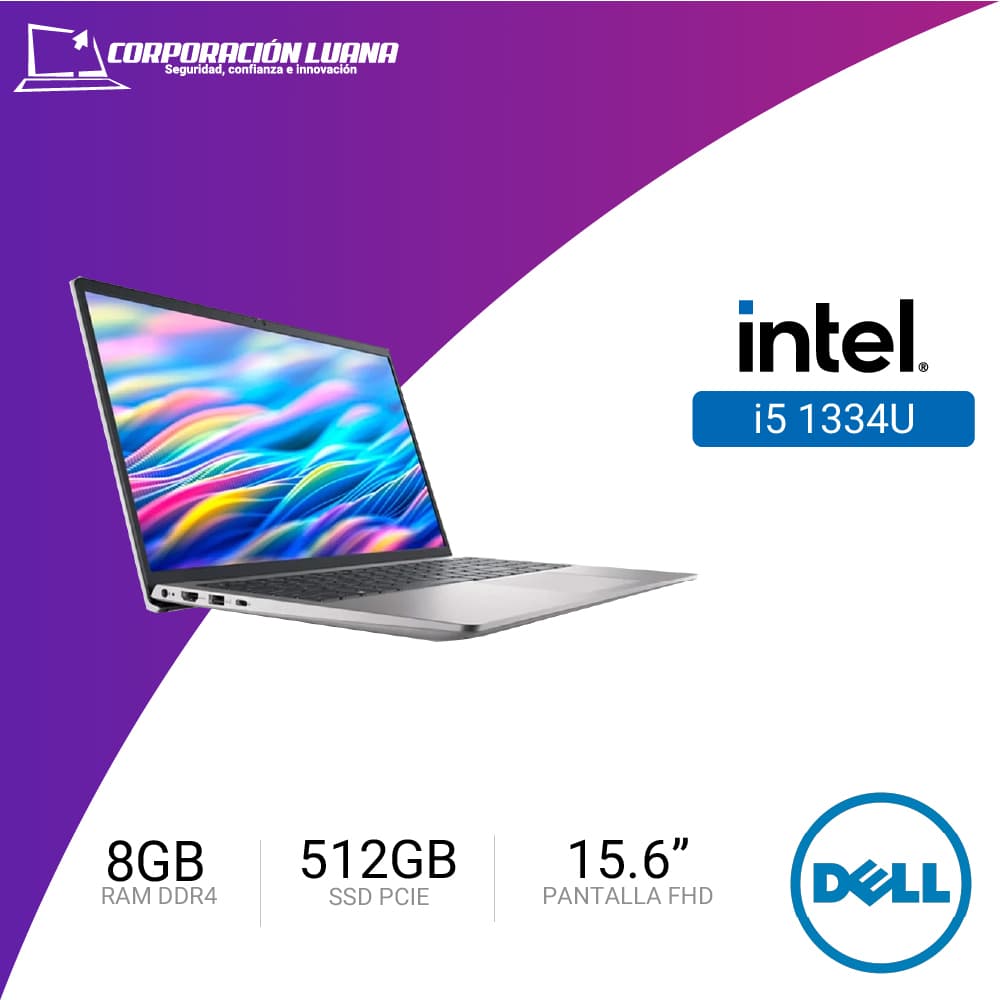 LAPTOP DELL INTEL CORE I5 1334U ( DC15250 ) RAM 8GB DDR4 | SSD 512GB | 15.6 FHD | INTEGRADA | FREE OS