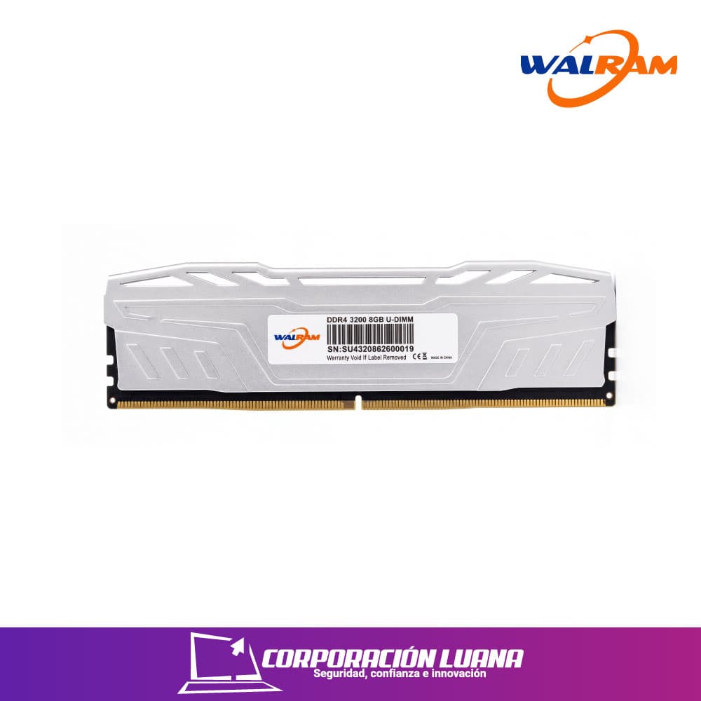 MEMORIA RAM WALRAM 8GB 3200 MHZ DDR4 C/DISIPADOR U-DIM