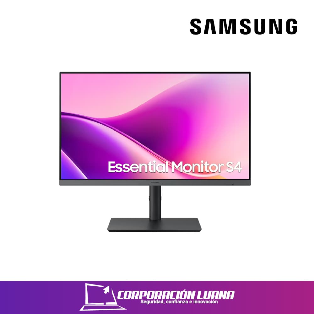 MONITOR SAMSUNG 24" ESSENTIAL S4 F340 PIVOTABLE ( LS24F430UALXPE ) IPS | FHD - 100HZ | USB - C | RJ45 | HDMI | DP