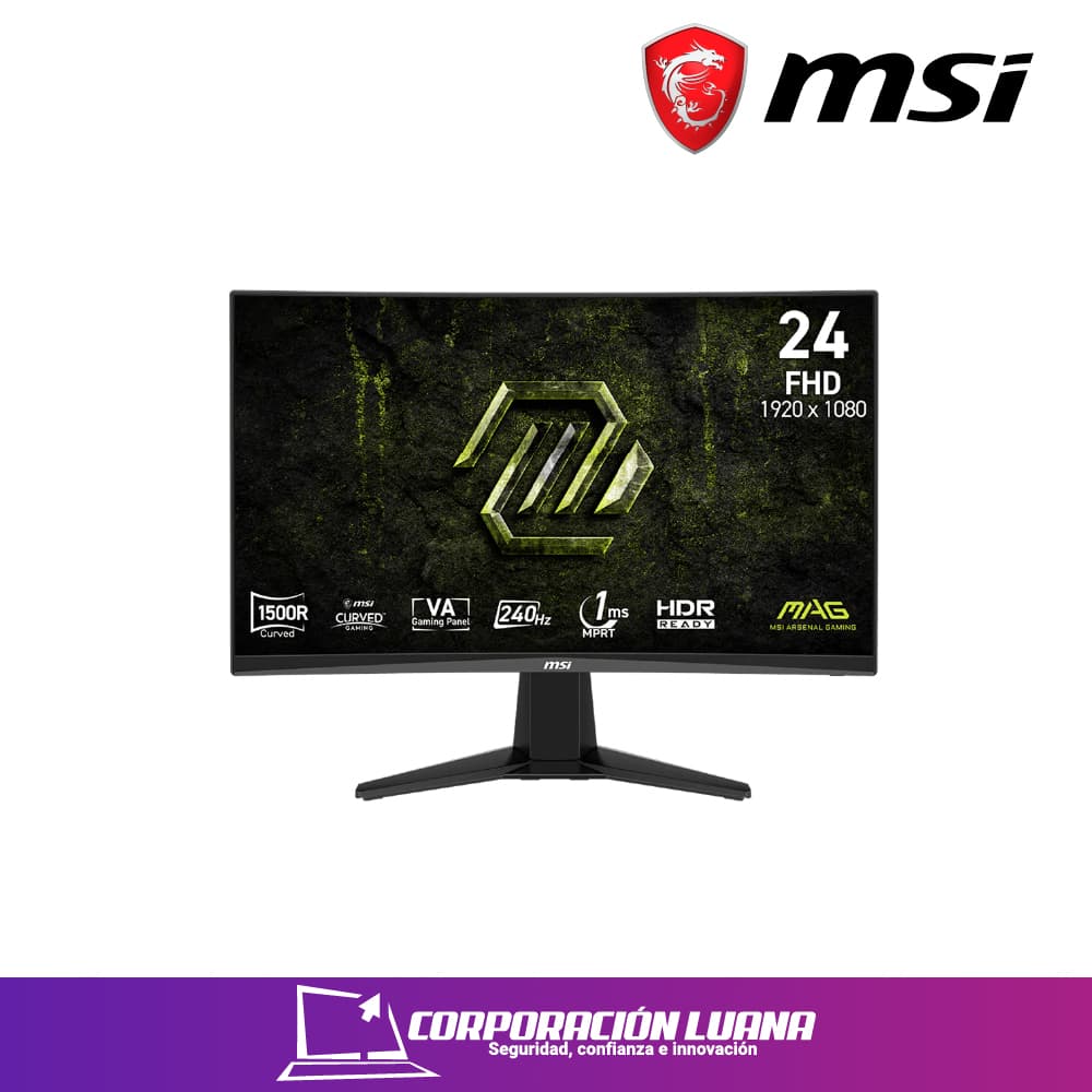 MONITOR MSI 24" ( MAG 245C X24 ) VA | FHD - 240HZ - 1MS | HDR10 | DP - HDMI